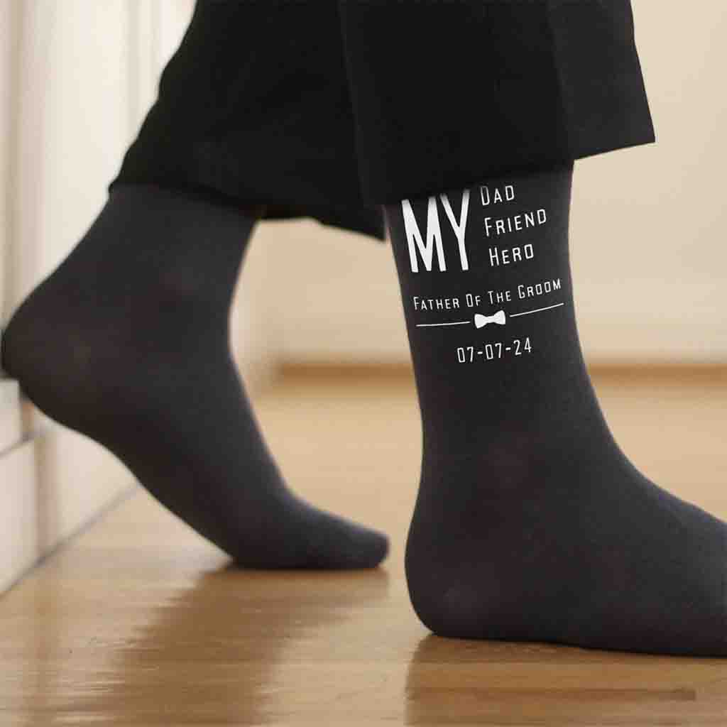 Personalized Wedding Socks for Father of the Groom