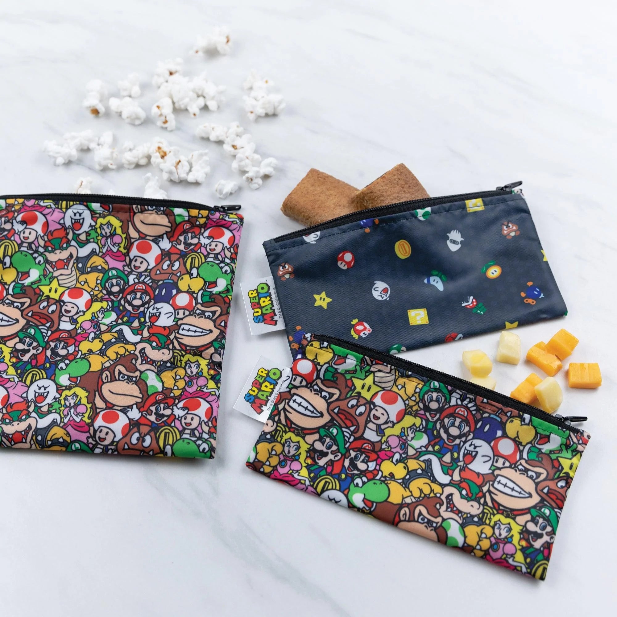 Reusable Snack Bag, 3-Pack: Super Mario Power Up