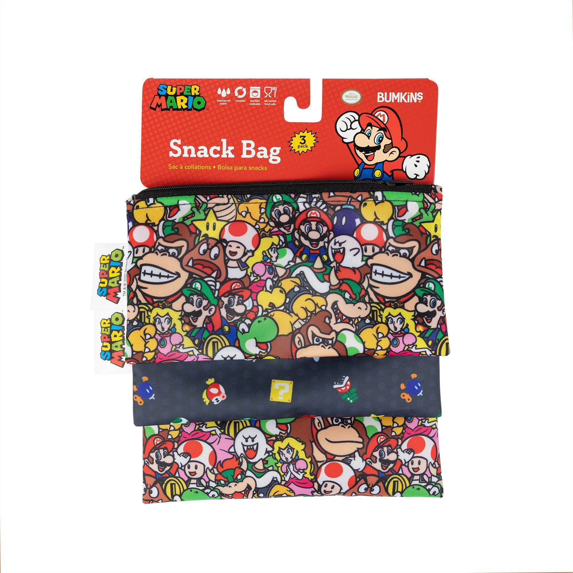 Reusable Snack Bag, 3-Pack: Super Mario Power Up