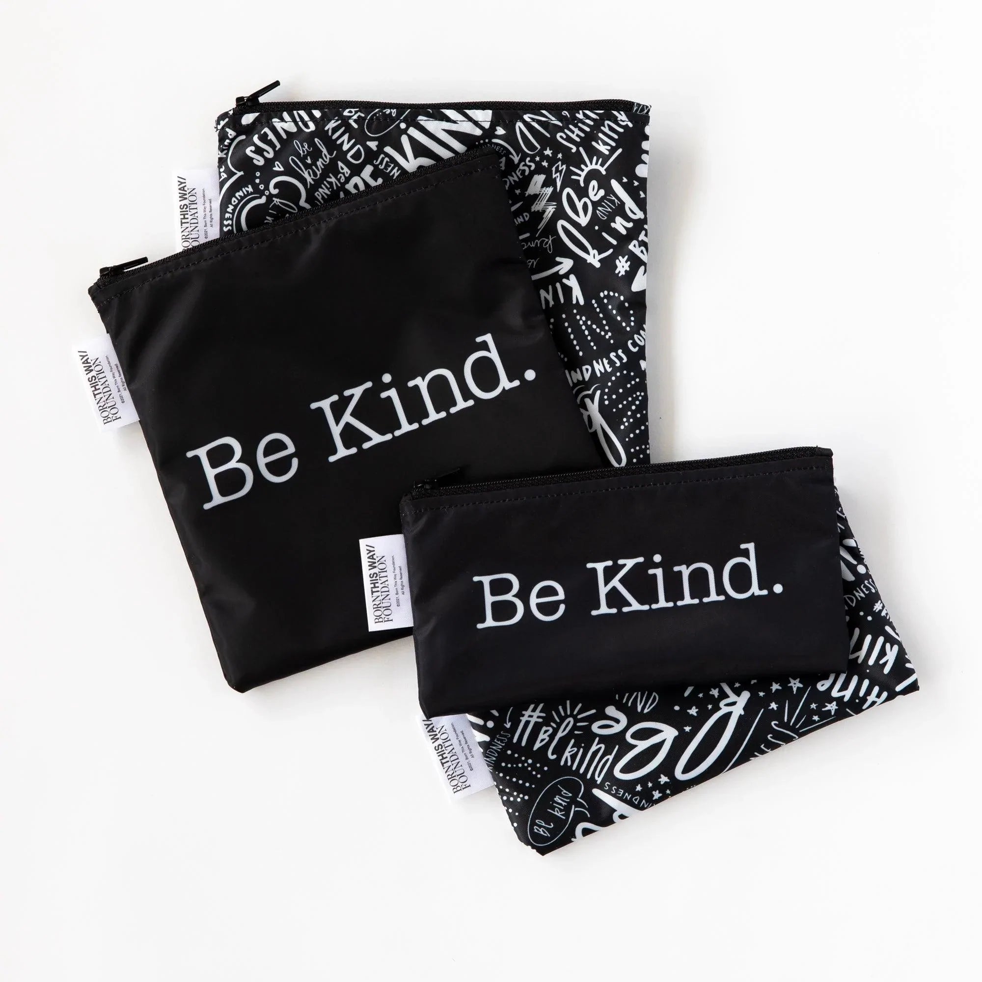 Reusable Snack Bag, Large 2-Pack: Be Kind