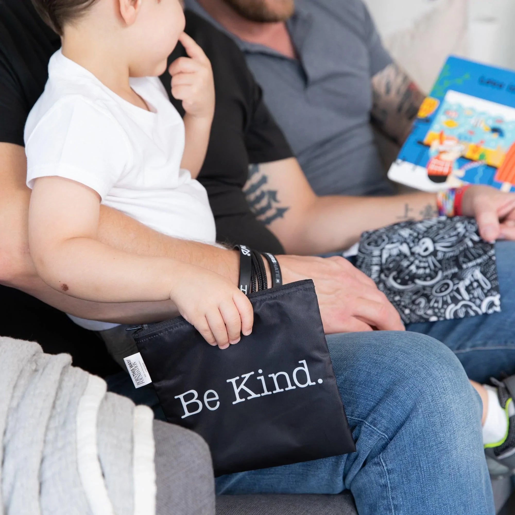 Reusable Snack Bag, Large 2-Pack: Be Kind