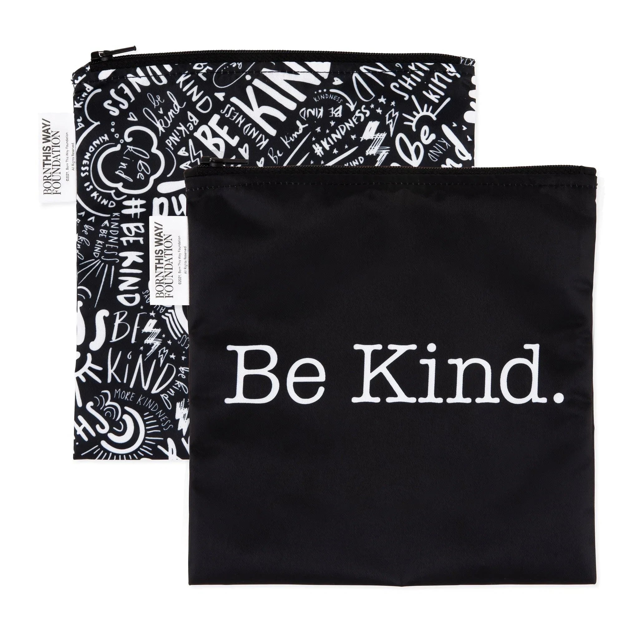 Reusable Snack Bag, Large 2-Pack: Be Kind