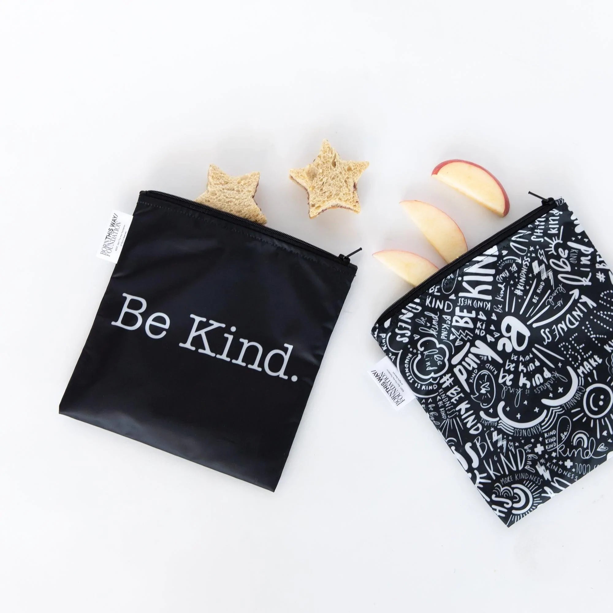 Reusable Snack Bag, Large 2-Pack: Be Kind