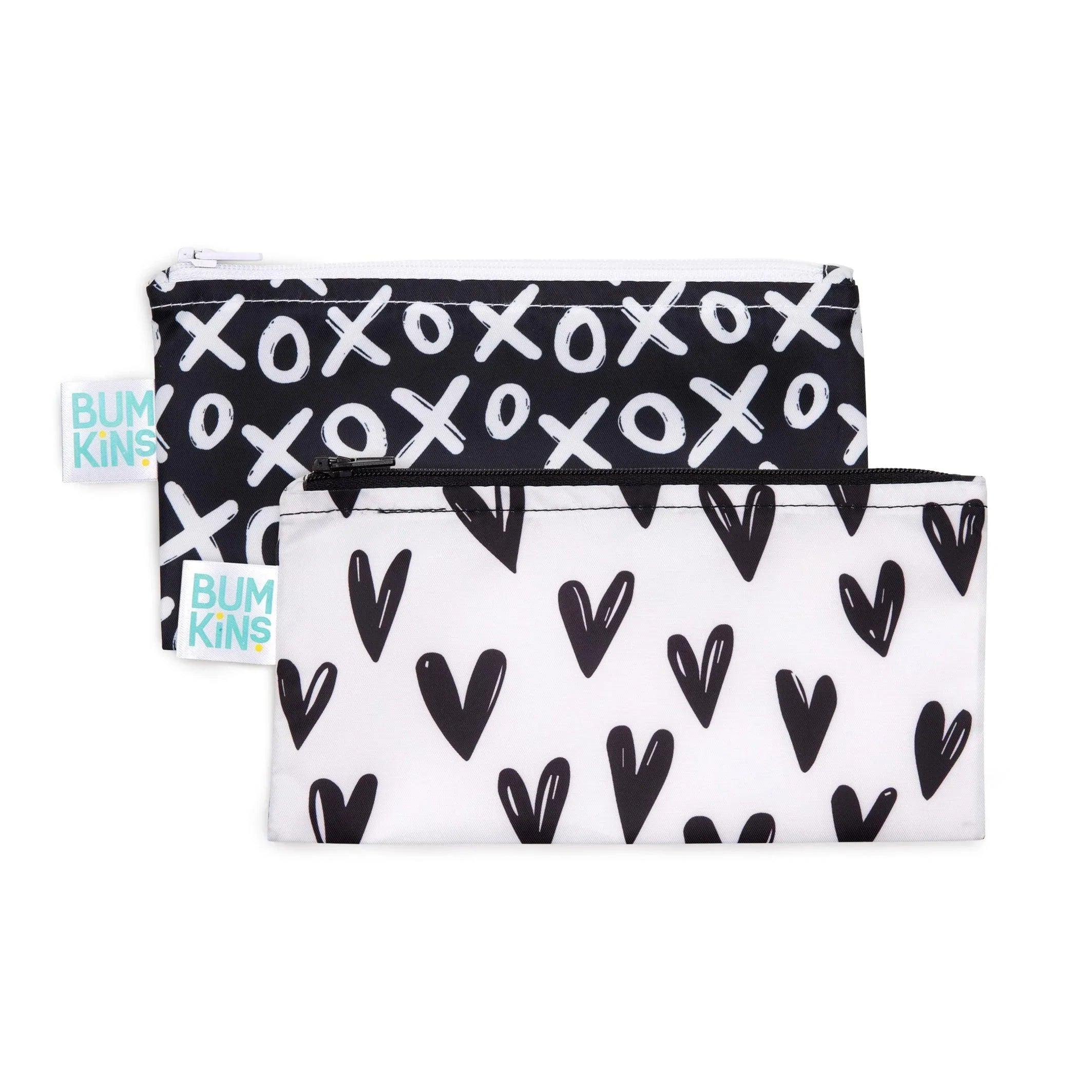 Reusable Snack Bag, Small 2-Pack: XOXO & Hearts