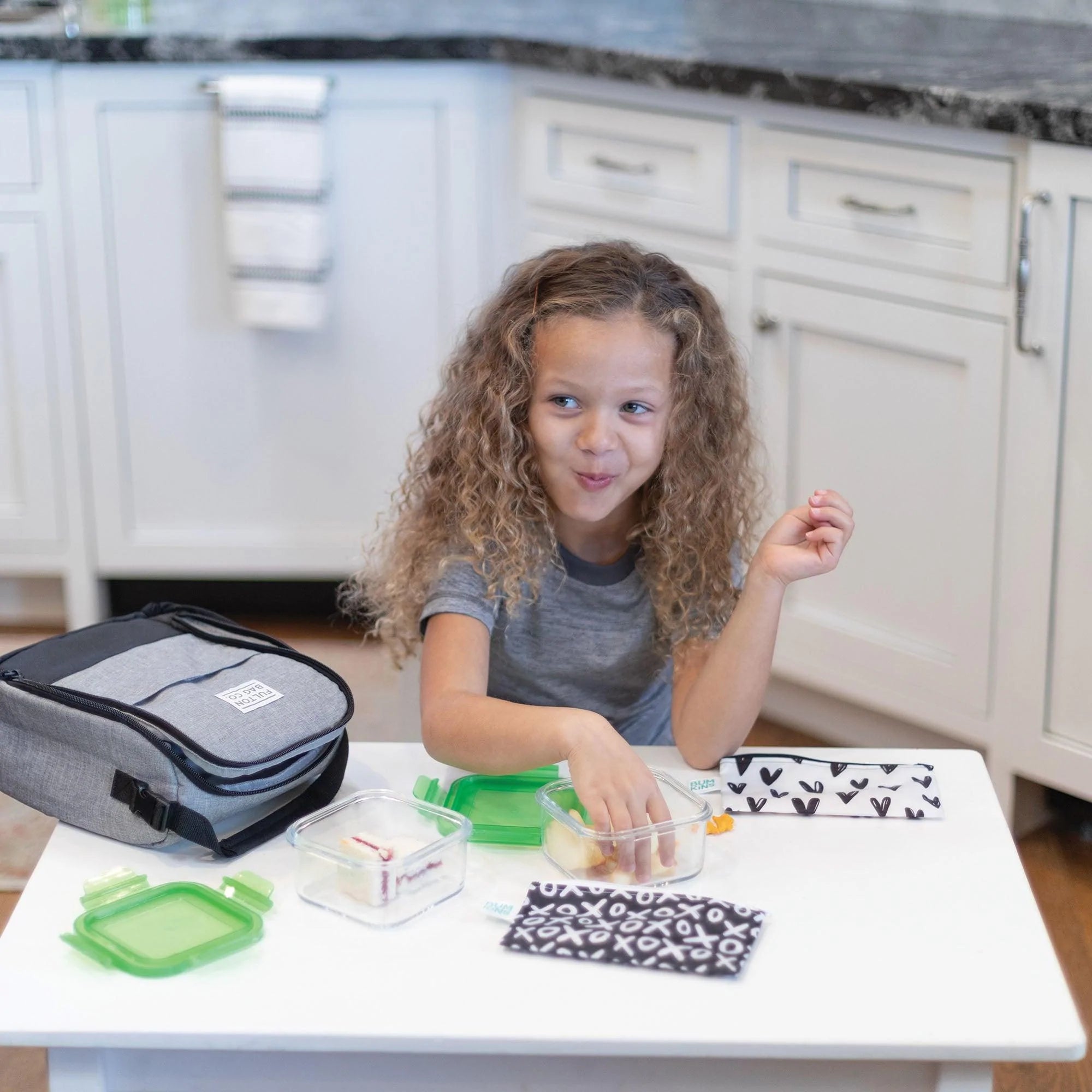 Reusable Snack Bag, Small 2-Pack: XOXO & Hearts