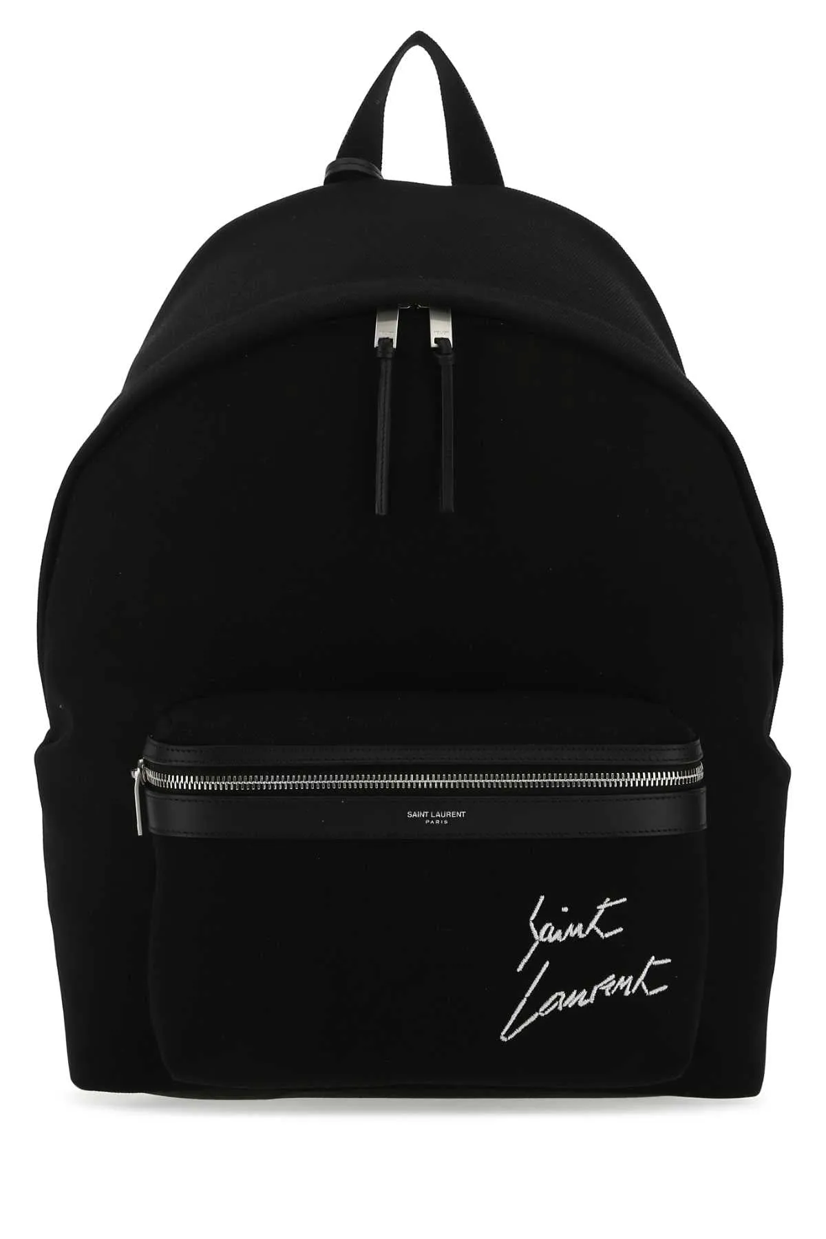 Saint Laurent City Logo Emboridered Zipped Backpack