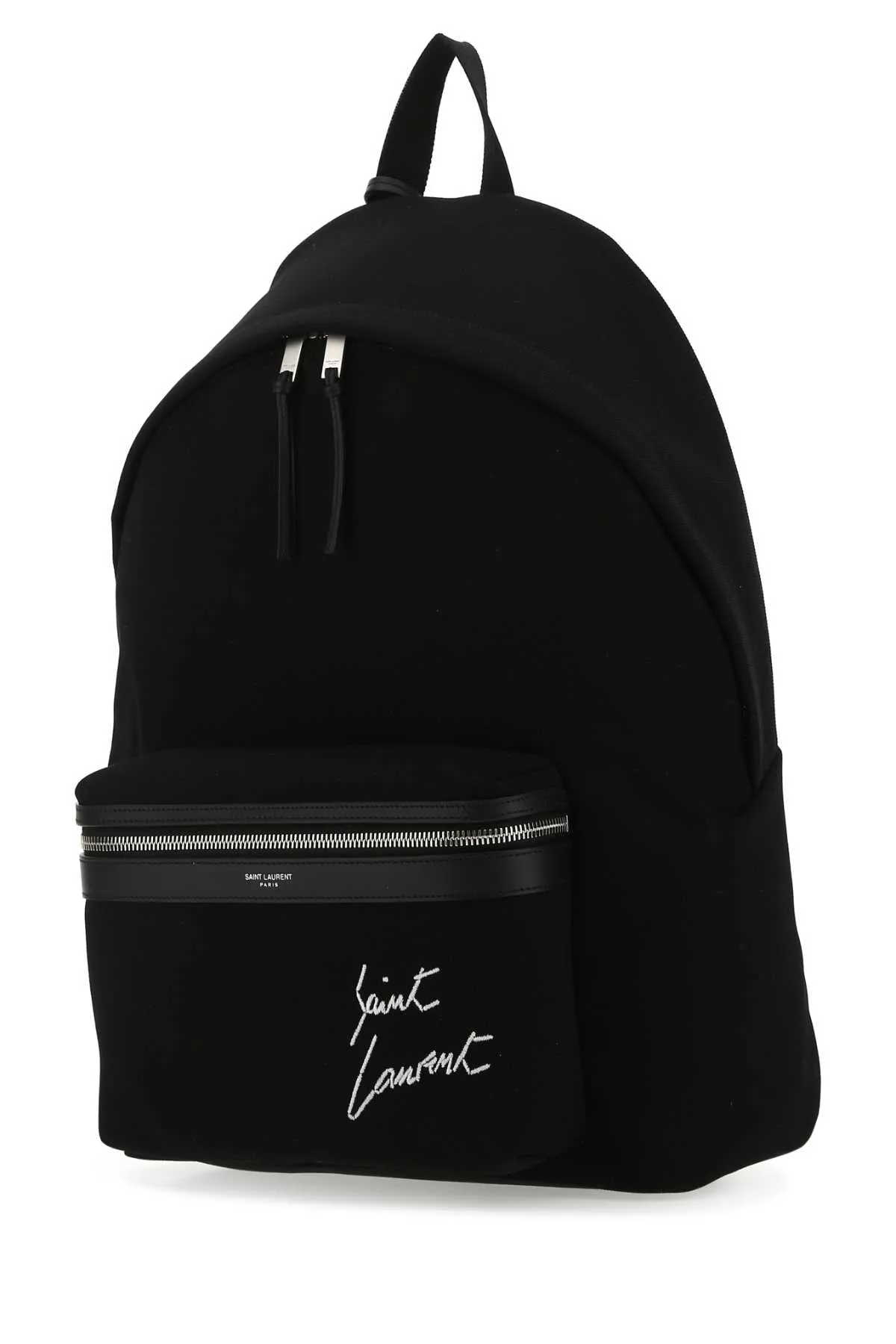 Saint Laurent City Logo Emboridered Zipped Backpack