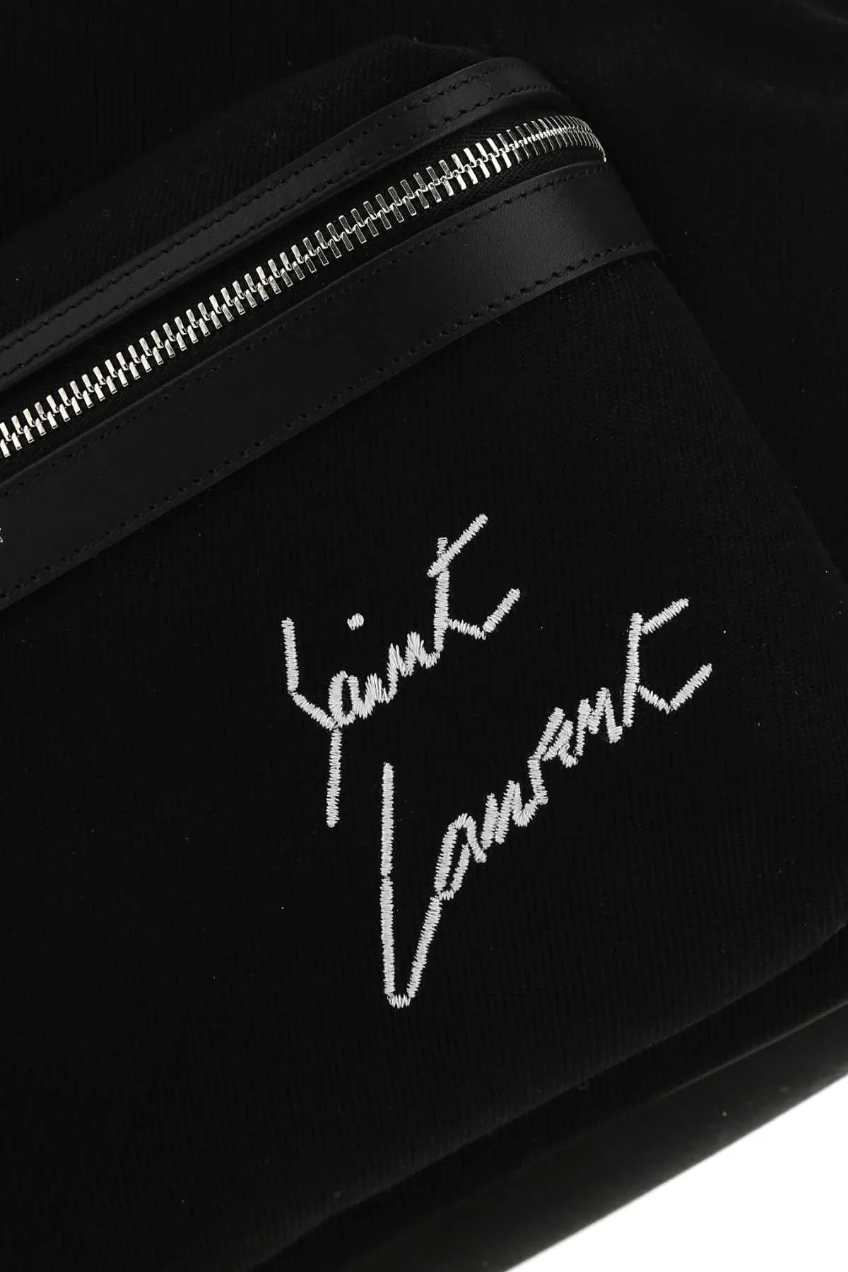 Saint Laurent City Logo Emboridered Zipped Backpack