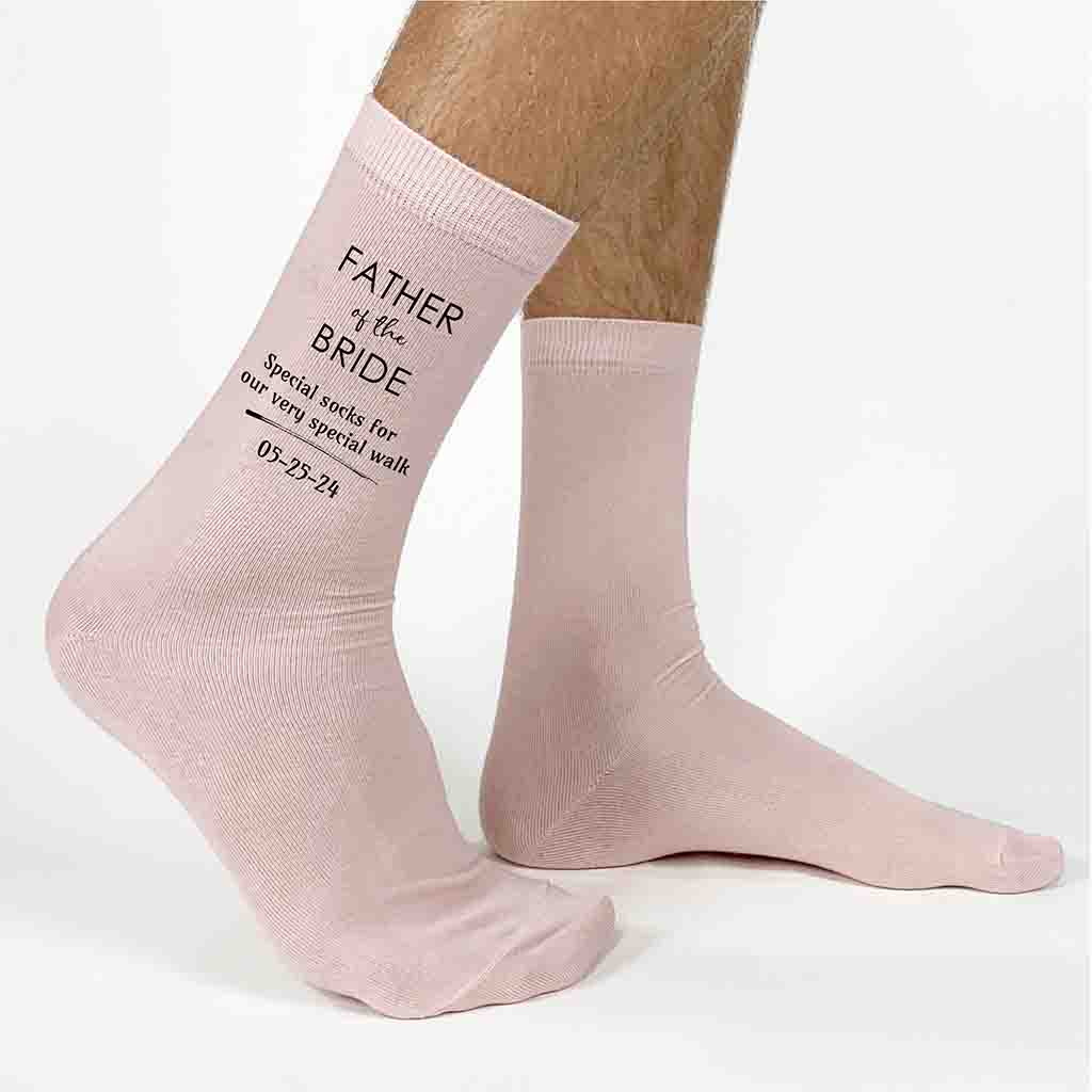 Special Walk Wedding Socks for the Father of the Bride