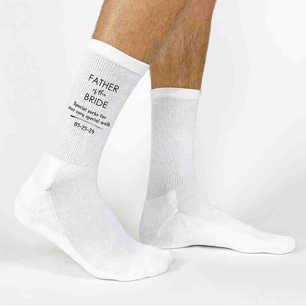 Special Walk Wedding Socks for the Father of the Bride