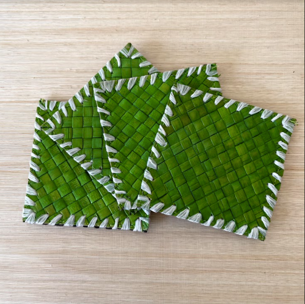 Square Pandan Coasters (Set of 6)