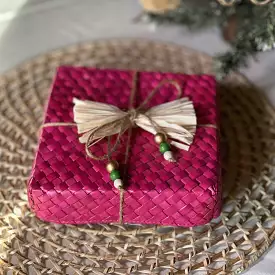 Square Sustainable Gift Box Fuschia (Large)