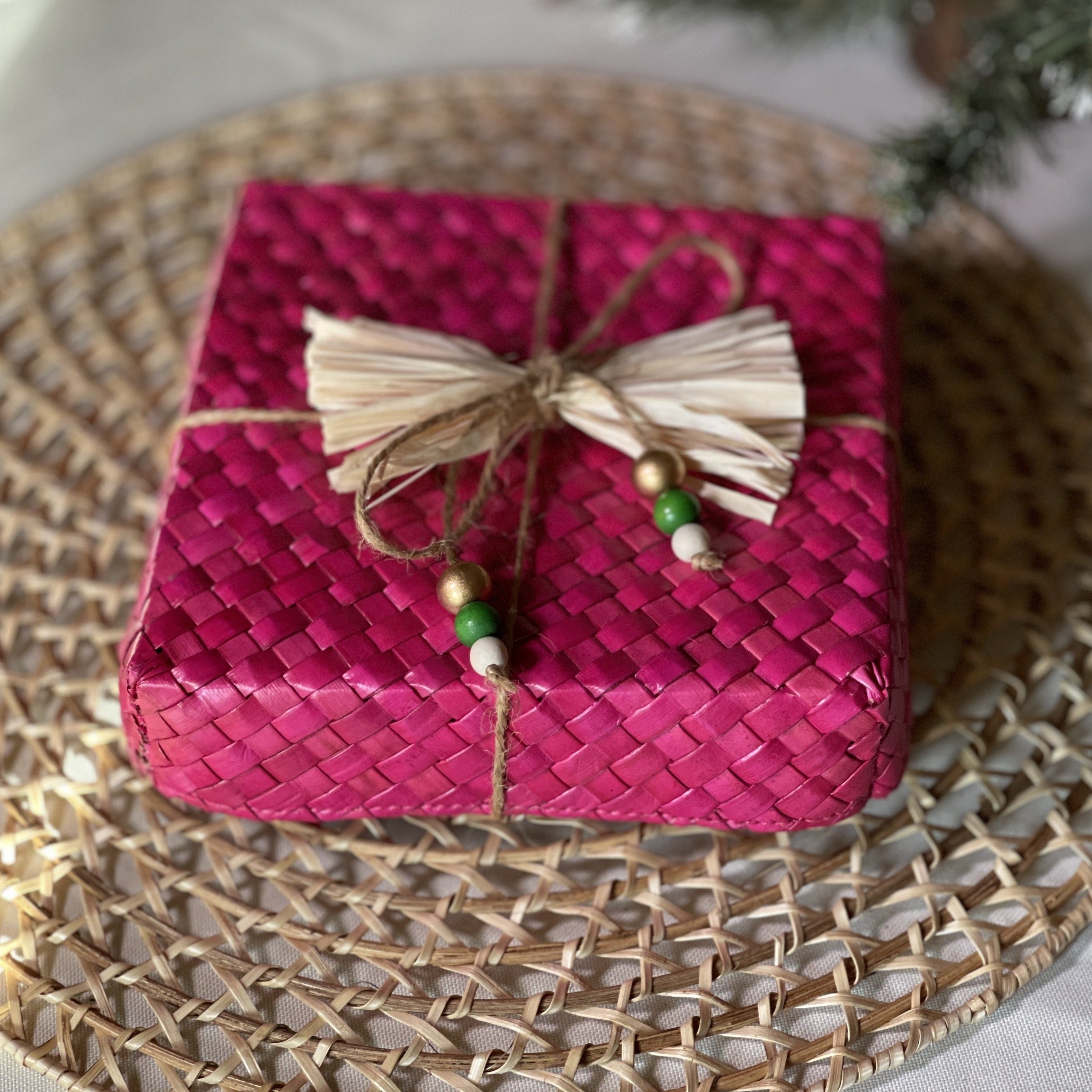 Square Sustainable Gift Box Fuschia (Small)