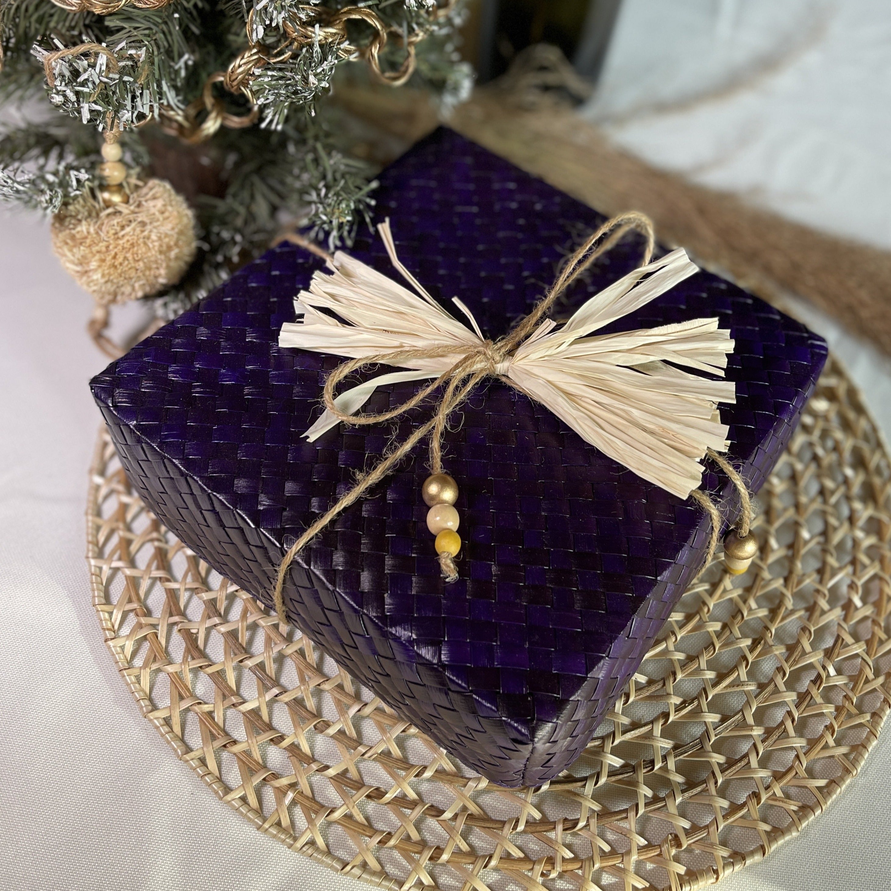 Square Sustainable Gift Box in Purple (Small)