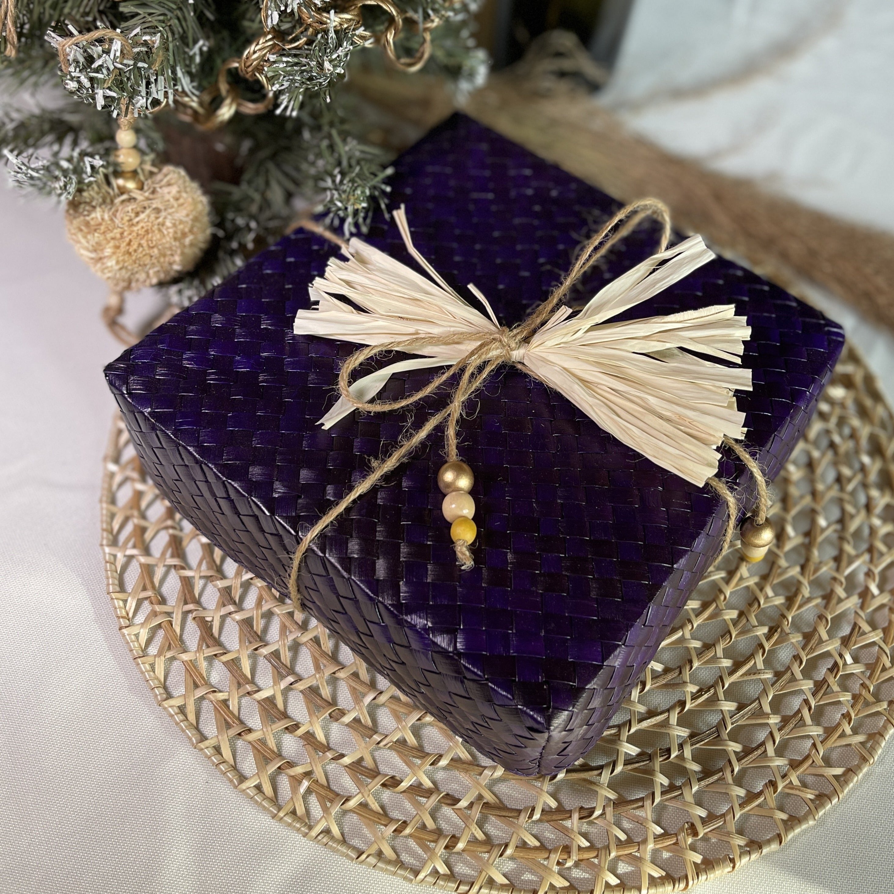 Square Sustainable Gift Box Purple (Large)