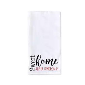 Sweet Home Alpha Omicron Pi Sorority Kitchen Towel