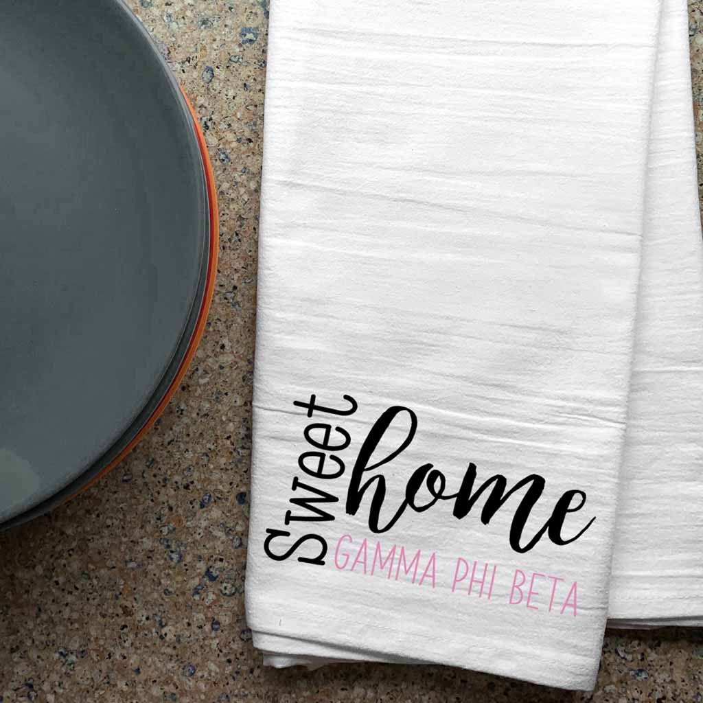 Sweet Home Gamma Phi Beta Sorority Kitchen Towel