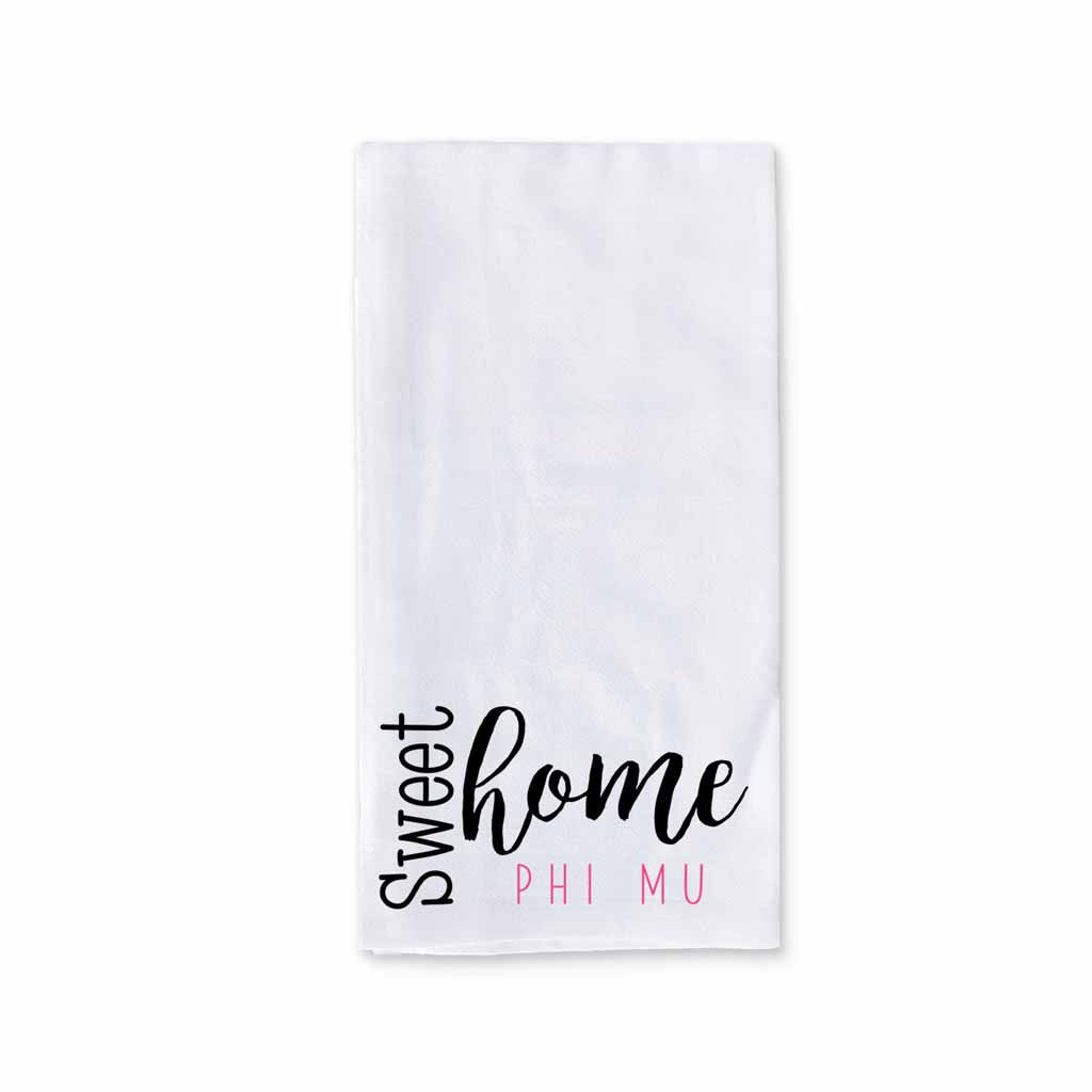 Sweet Home Phi Mu Sorority Kitchen Towel