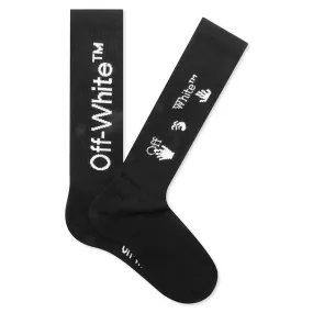 Swimming Man Socks - Black/White