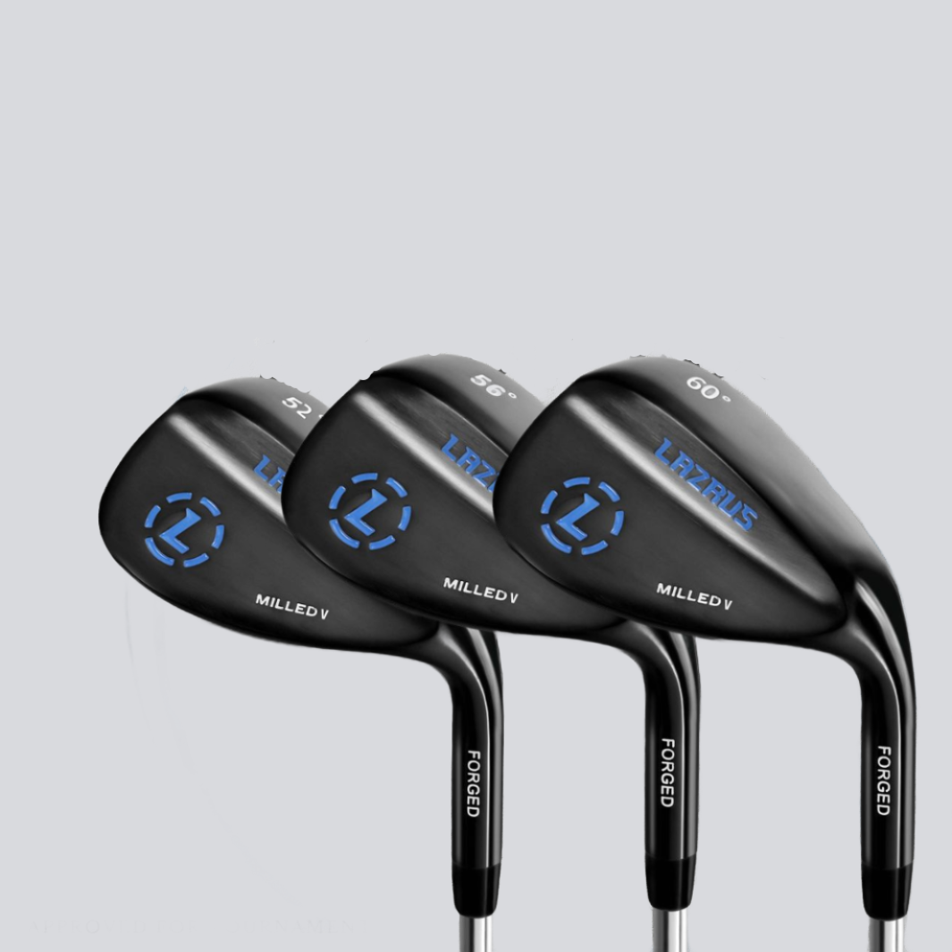 The Lazrus Milled V Wedges Set (52°, 56° & 60°)