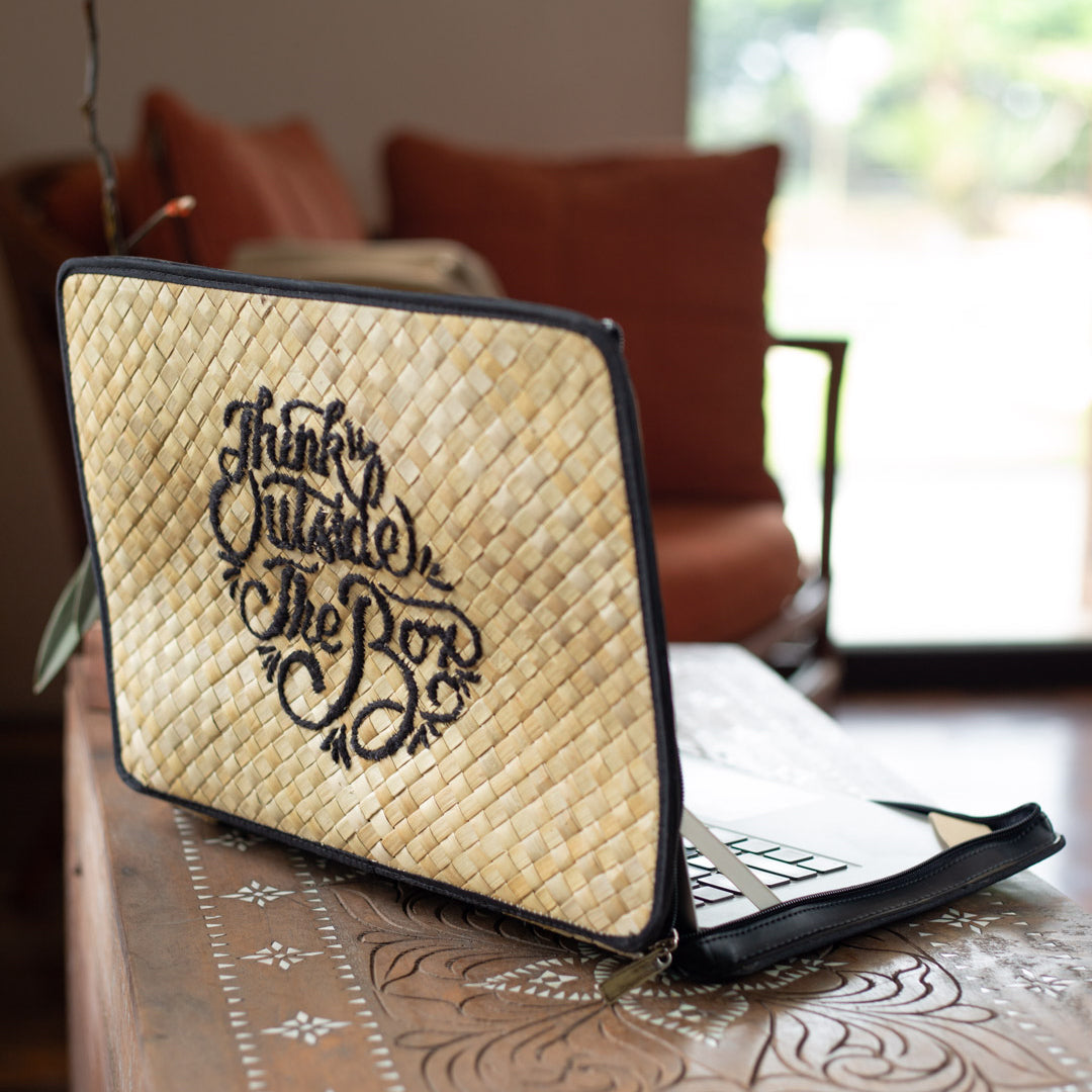 Think Outside The Box Laptop Case in Natural