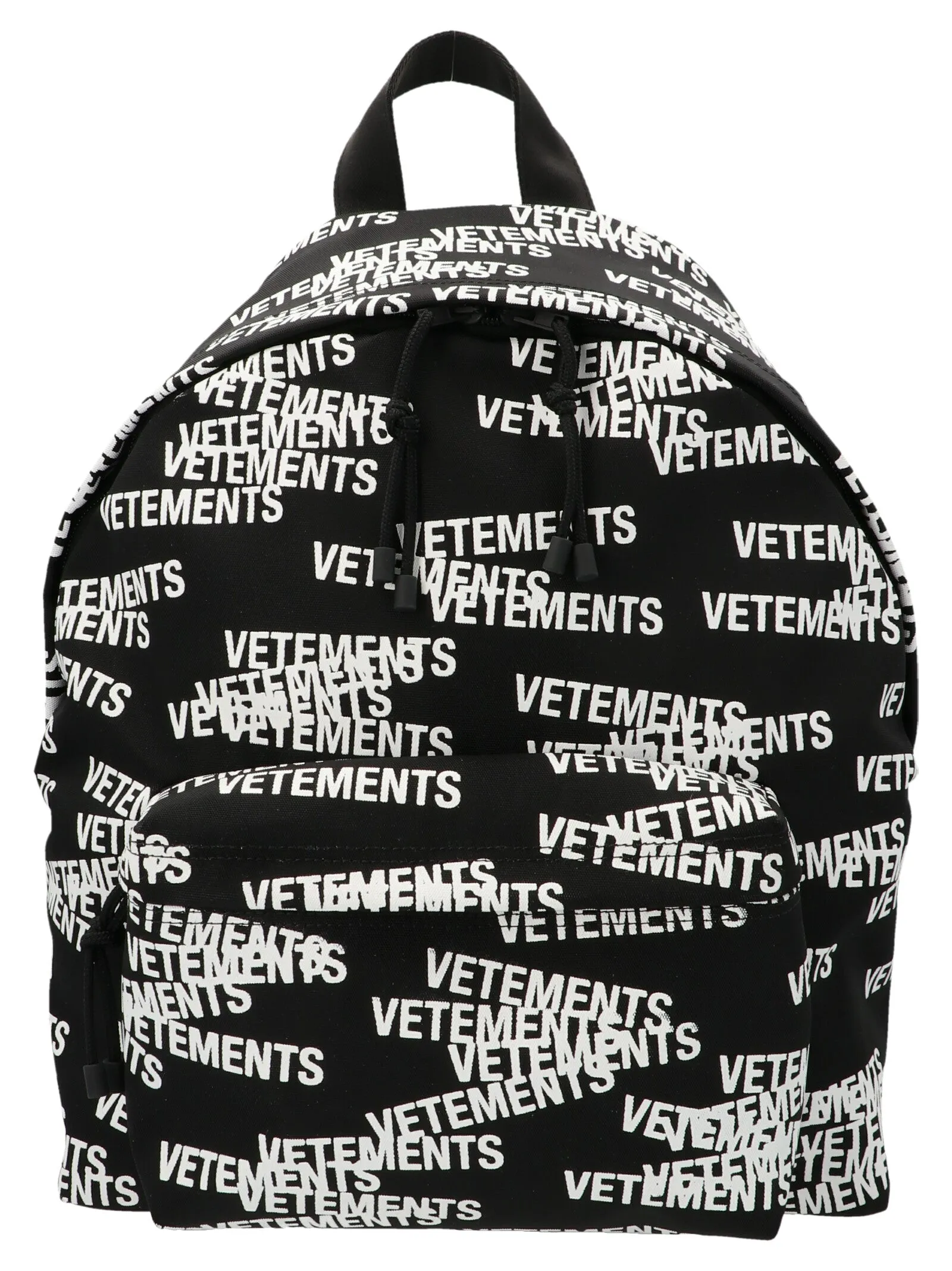 Vetements Allover Logo Printed Zipped Backpack