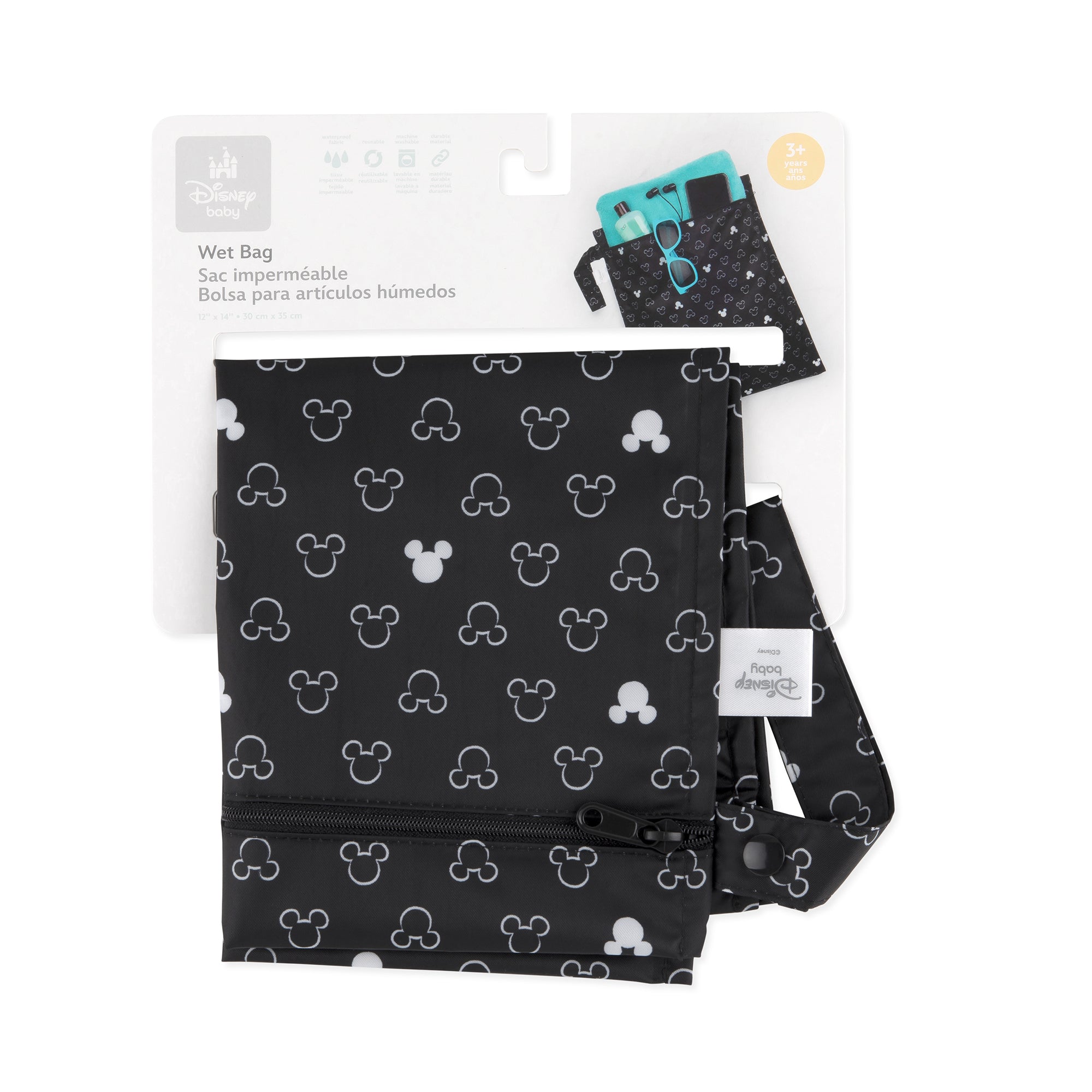 Wet Bag: Mickey Mouse Icon Black + White