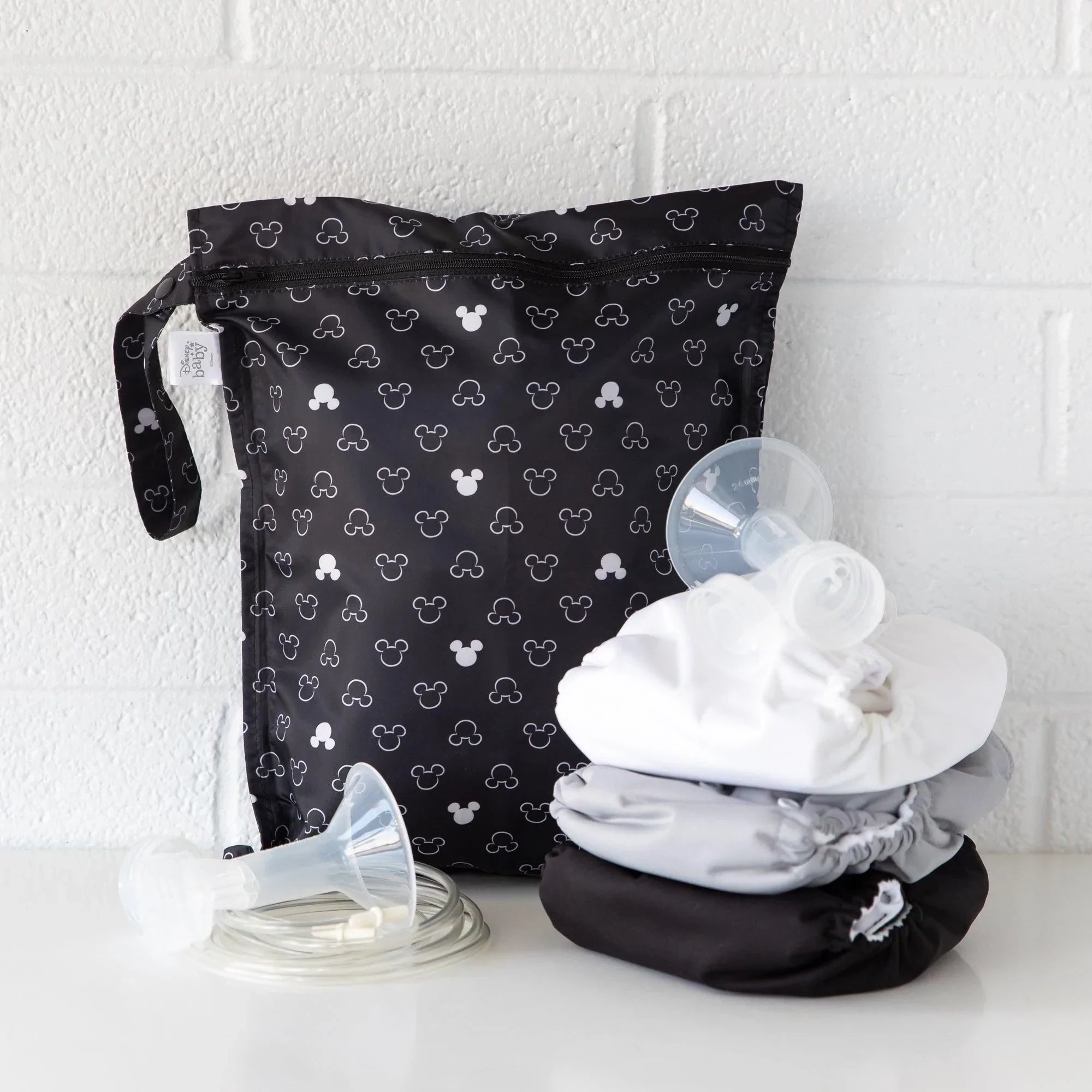 Wet Bag: Mickey Mouse Icon Black + White