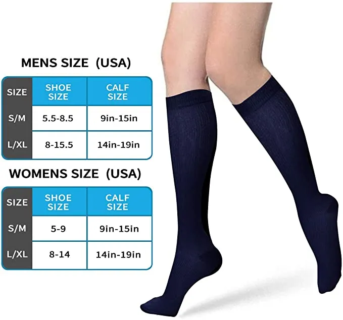 White Compression Blood Circulation Promotion Slimming Socks for Men