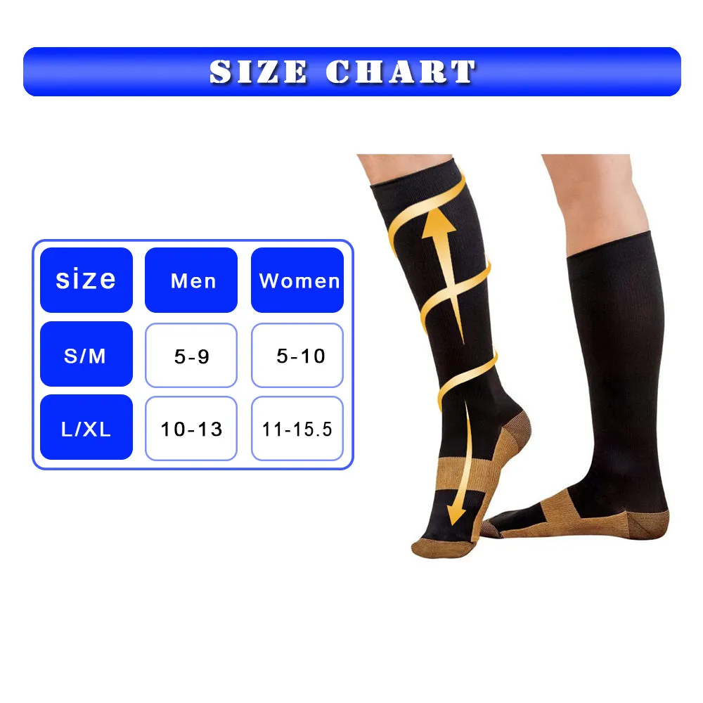 White Compression Blood Circulation Promotion Slimming Socks for Men