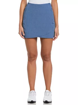 Womens 16 Heather Perforated Golf Skort