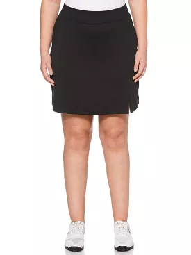 Womens Plus Solid Stretch Skort