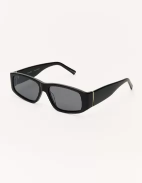 Z SUPPLY OUTSIDER SUNGLASSES - POLISHED BLACK / GREY