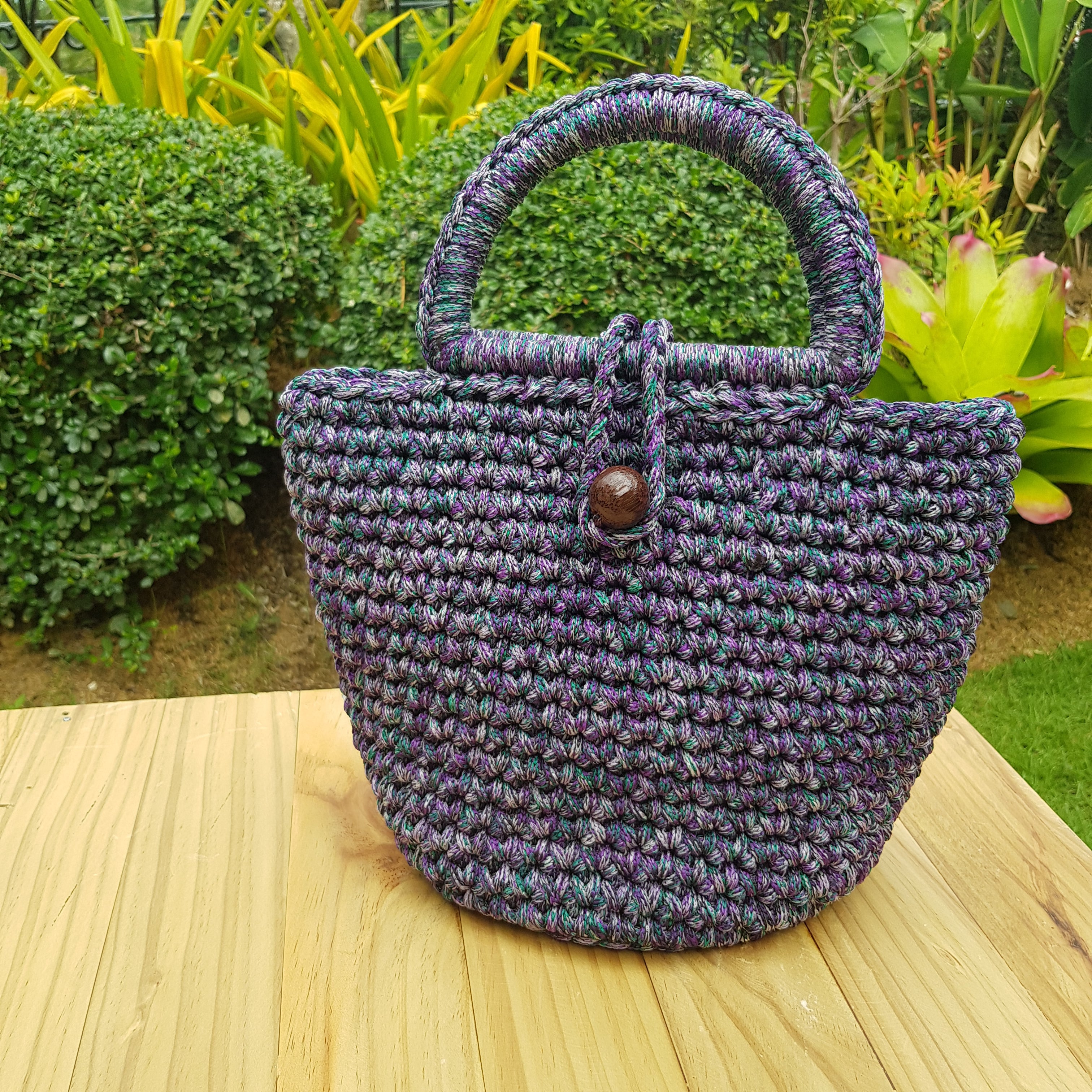 Zian Macramé Handbag (Purple)