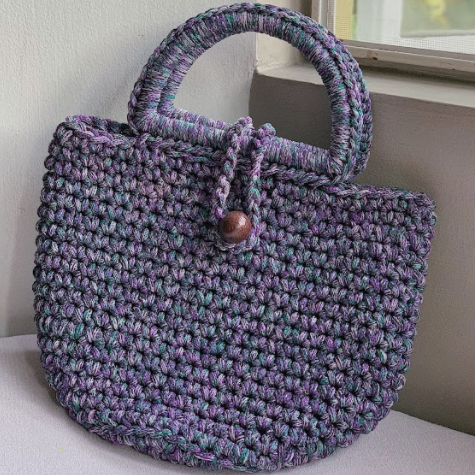 Zian Macramé Handbag (Purple)