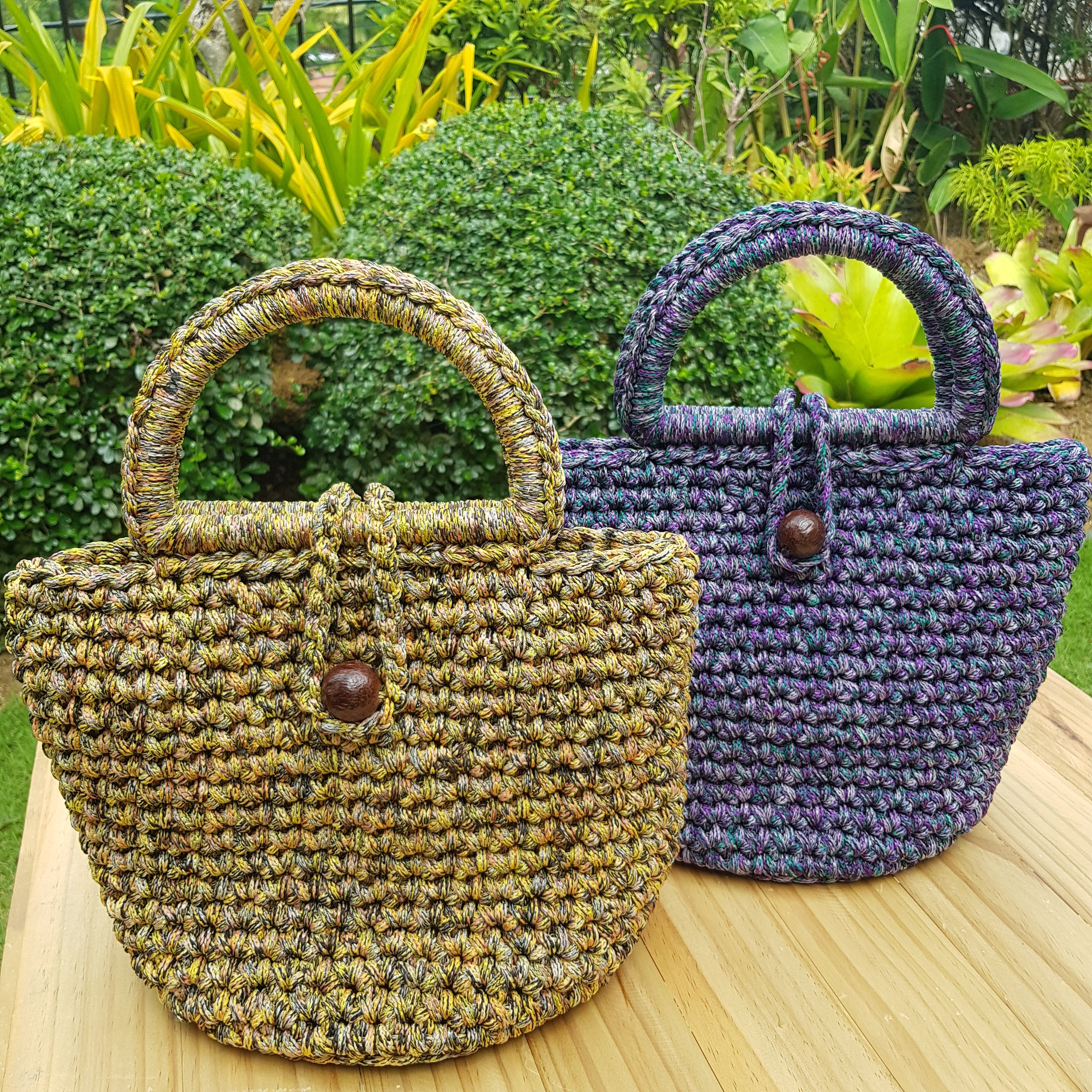 Zian Macramé Handbag (Purple)