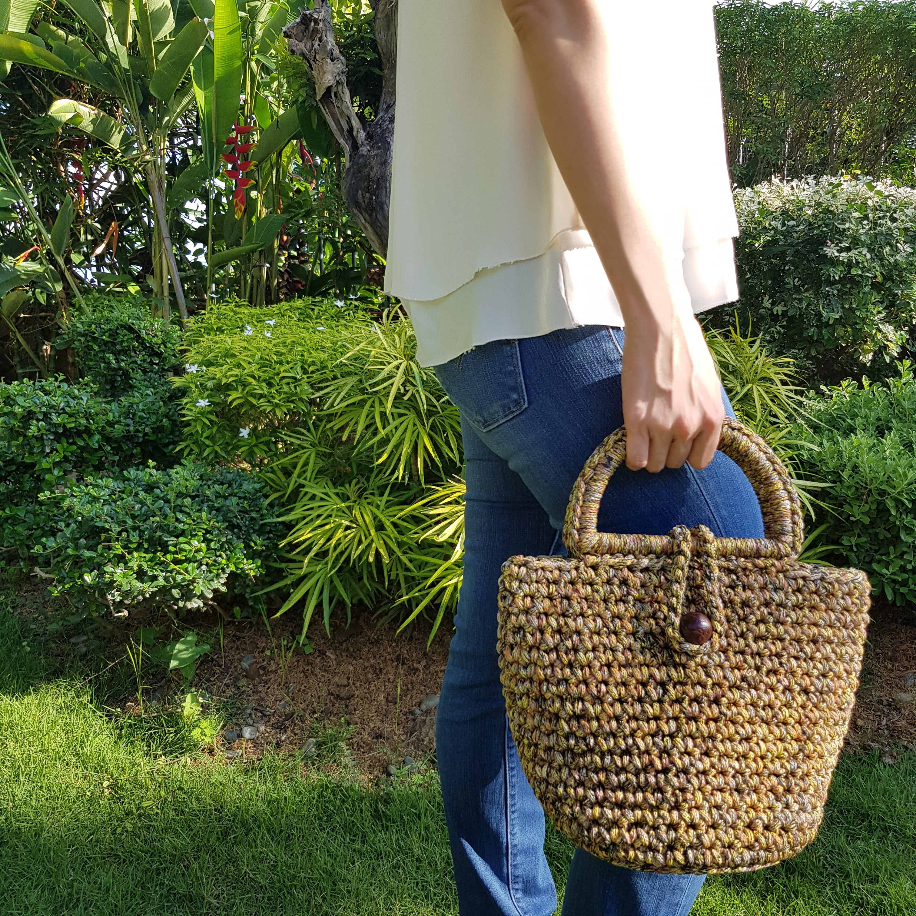 Zian Macramé Handbag (Yellow)